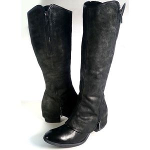 Donald Pliner black tall boots
